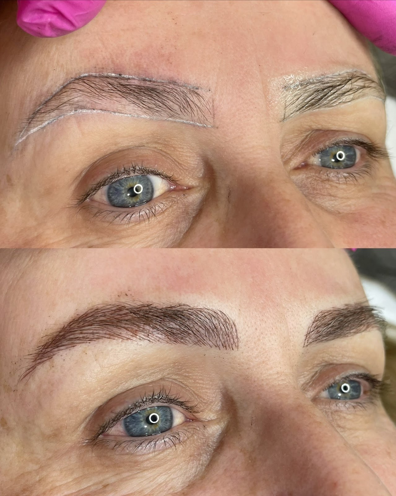 Antes e depois publicado no perfil do studio
